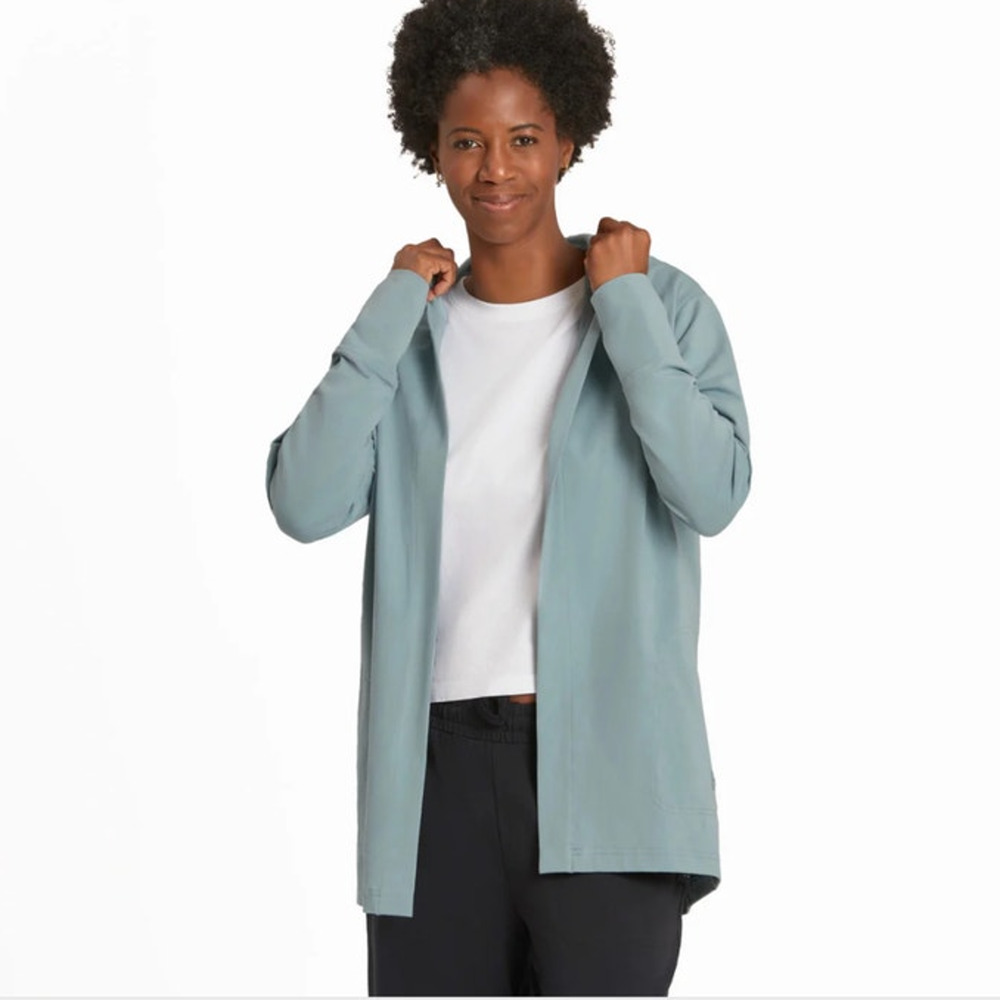 Life Is Good Womens Crusher Flex‎ Open Cardigan Smoky Blue Size L